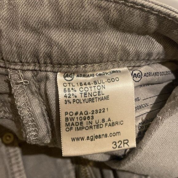 Gray Casual Pants AG Adriano Goldschmied The Stevie ankle zip size 32R - Picture 8 of 10